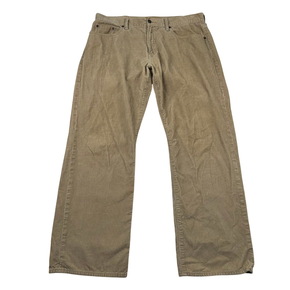 Old Navy Corduroy Jeans Lot 94 Mens 36x32 Tan Loose Fit Baggy Pants Khaki